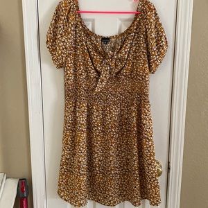 Plus size floral over the shoulder dress never worn